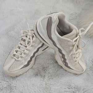 Nike Women's Cream and Brown Sneakers